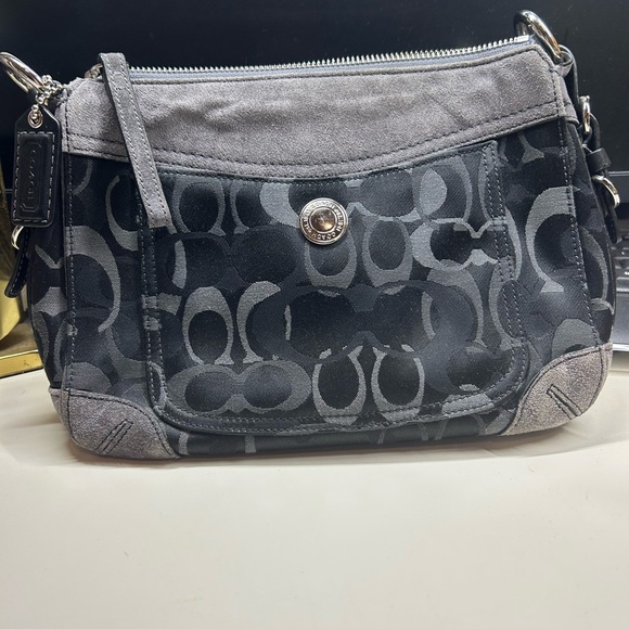 Coach Black and Dark Gray Shoulder Bag - Picture 2 of 4